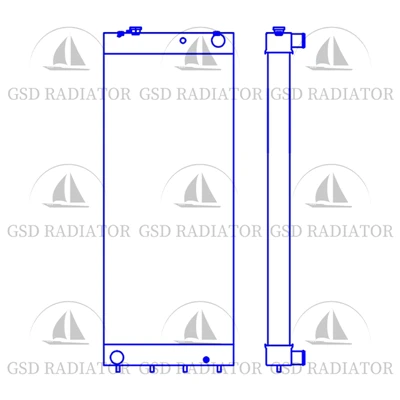 Pc 490-10 pc490lc -10 radiator 208-03-41111 untuk komatsu excavator